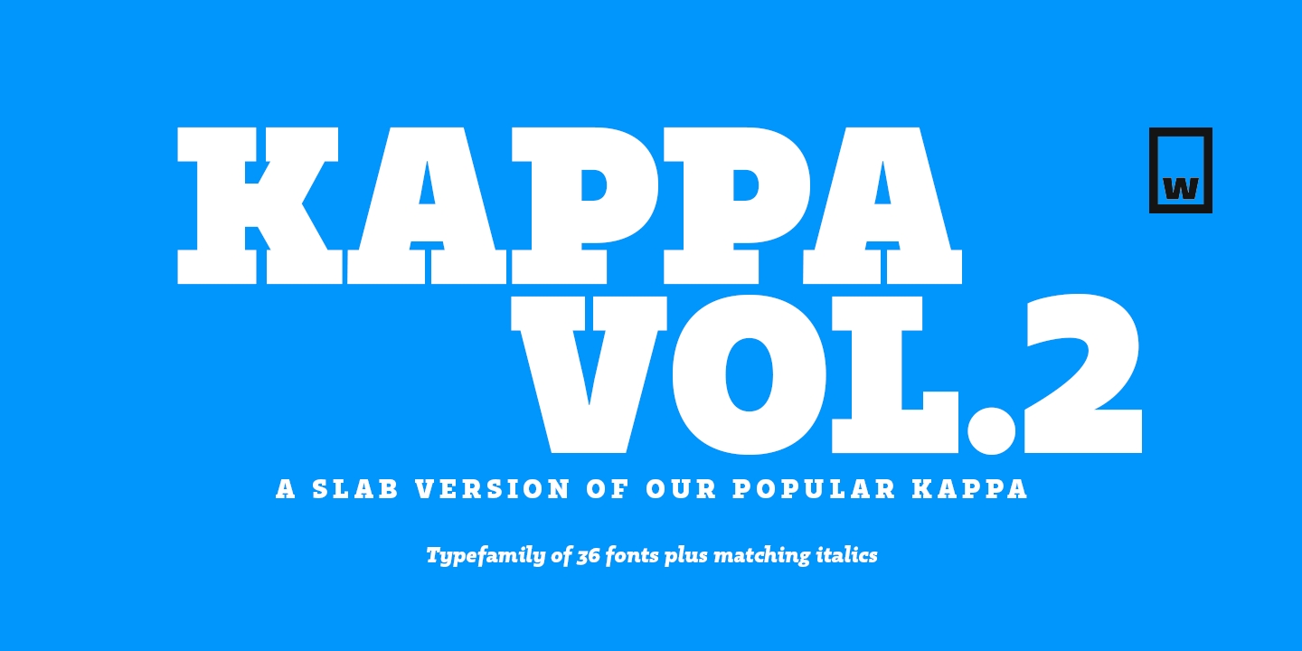 Beispiel einer Kappa Vol.2 Display-Schriftart #1